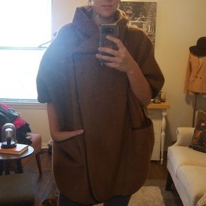 Brown H&M wrap topper - perfect for fall layering